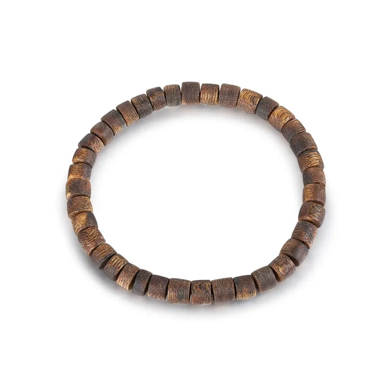 Cuiya Golden Building Sandalwood Aromatic Craft Beaded Bracelet Unisex-0