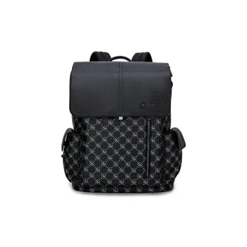 SWISS MILITARY PU Backpacks Backpack Laptop Bags Regular Unisex Black