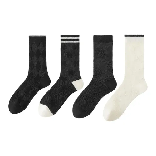 Cheemy Free Mid Calf Socks Women's 4 Pack