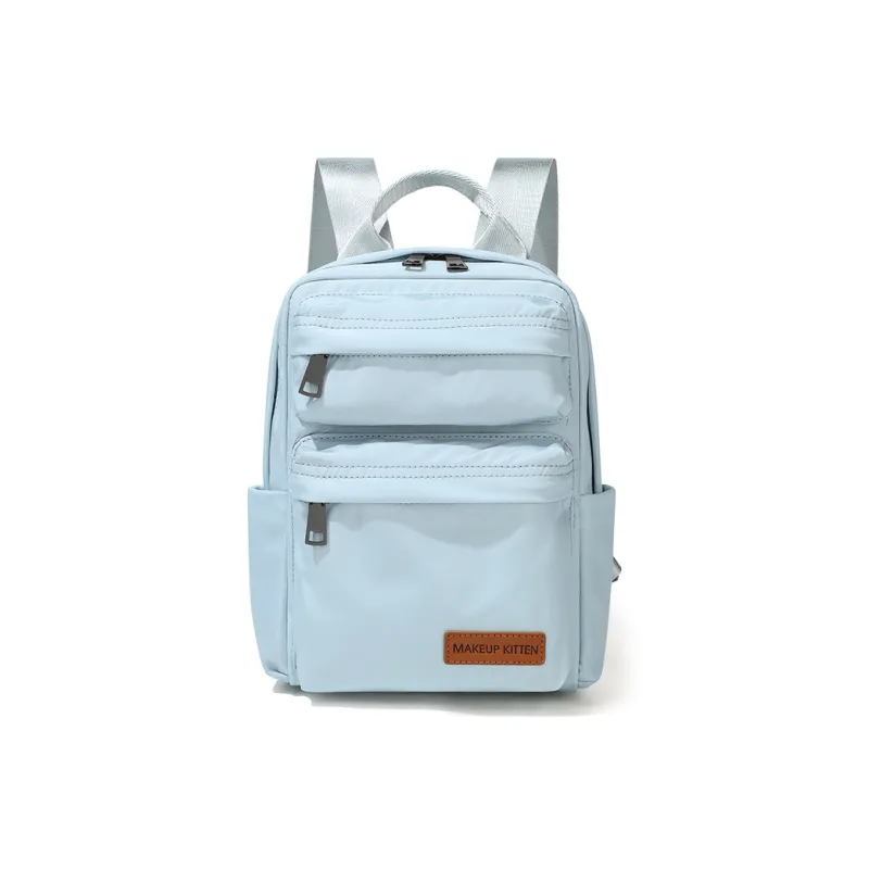 MAKEUP KITTEN Nylon Fabric Synthetic Leather Student Backpack Regular Unisex Multicolor-6