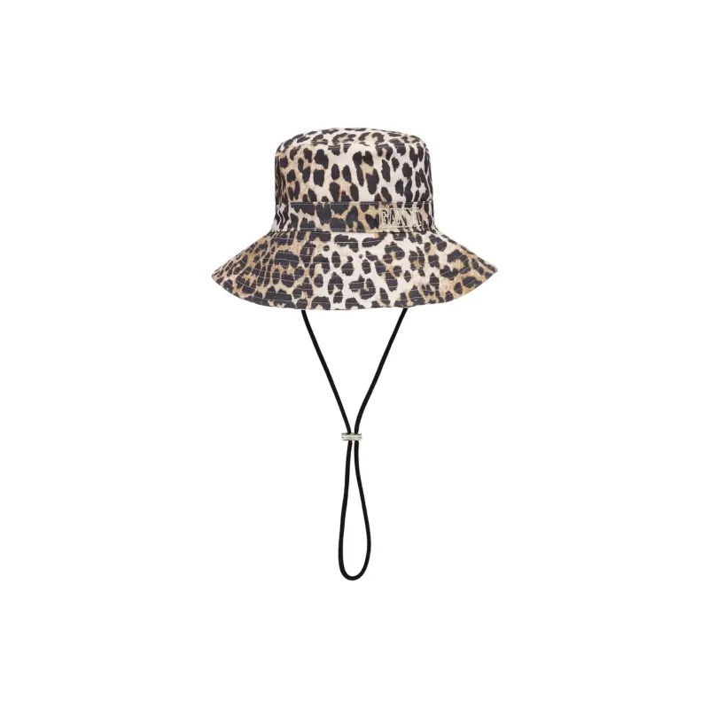 GANNI Leopard print Bucket Hat-0