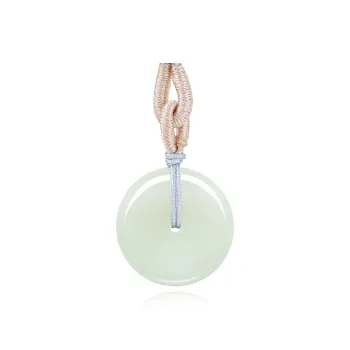 Lao Feng Xiang Hetian Jade Necklaces Green Jade Unisex