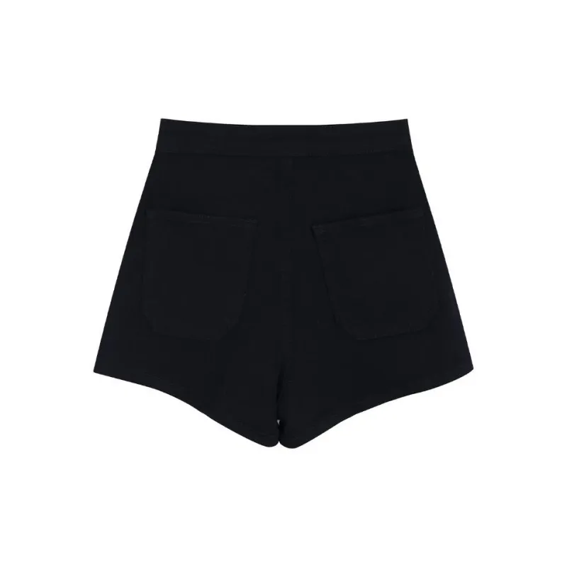 POPO.INFO Denim Shorts Women's Black-1