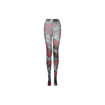 VERSACE JEANS COUTURE Floral Print Tights Black Multi