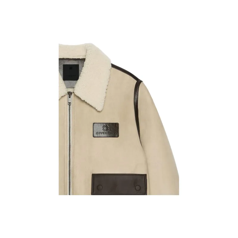 GIVENCHY FW24 Leather Jacket Men's Light Beige-3