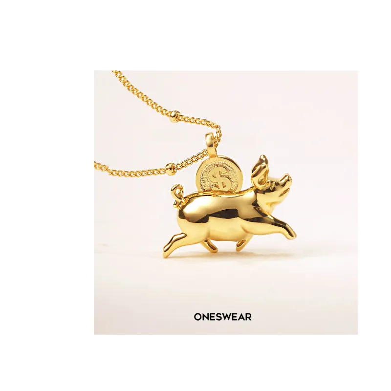 ONESWEAR S925 Silver With 18K Gold Plating Necklaces Unisex-1