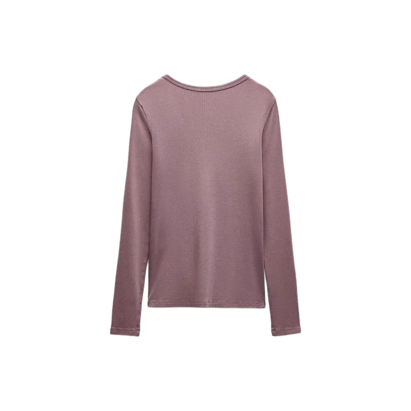 ZARA Drop Shoulder Sleeve T Shirt Women's-1