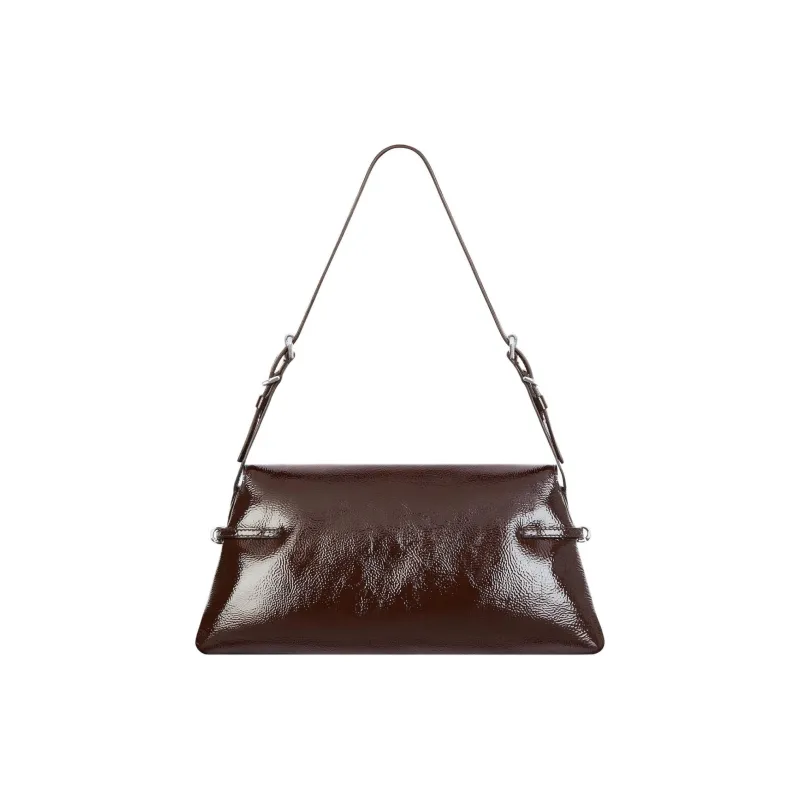 Givenchy Voyou Calfskin Handbag, Shoulder Bag Small Size Women's Ebony Brown-1