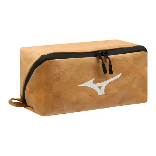Mizuno DuPont Paper Bonded Polyester Handbag Regular Unisex Khaki Brown/Rock Gray/Han Jade White
