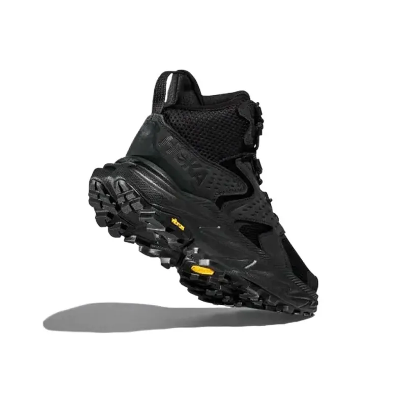 HOKA ONE ONE Anacapa 2 Wear Resistant Waterproof Breathable Impact Resistant Grip Mid Top Trekking Shoes Unisex Black-5