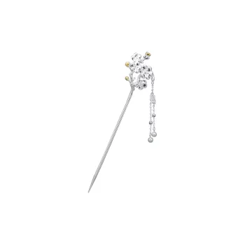 Enchanting Cat Copper Silver Plated Hairpins Women's