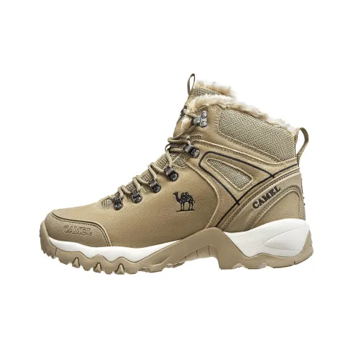 CAMEL Anti-Slip Wear-Resistant High-Top Hiking Shoes Men's Light Khaki