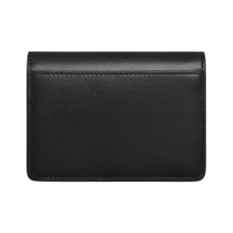 CELINE Triomphe Cow Leather Card Holder Women's Black-2