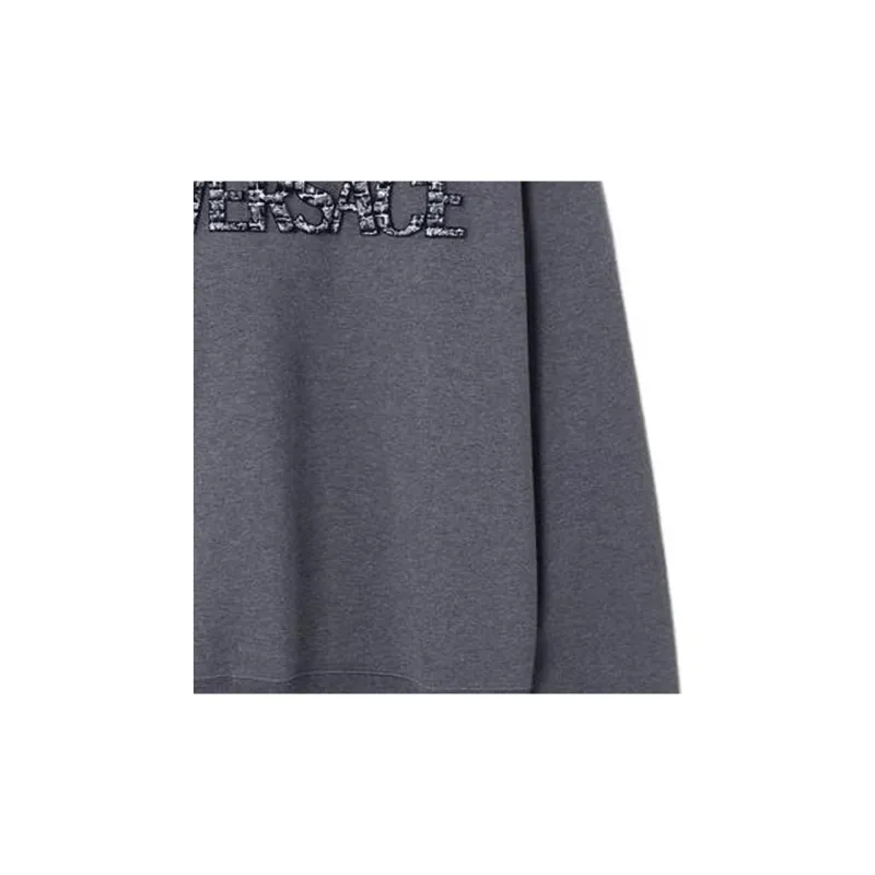 VERSACE Logo Embellished Crewneck Sweatshirt-6