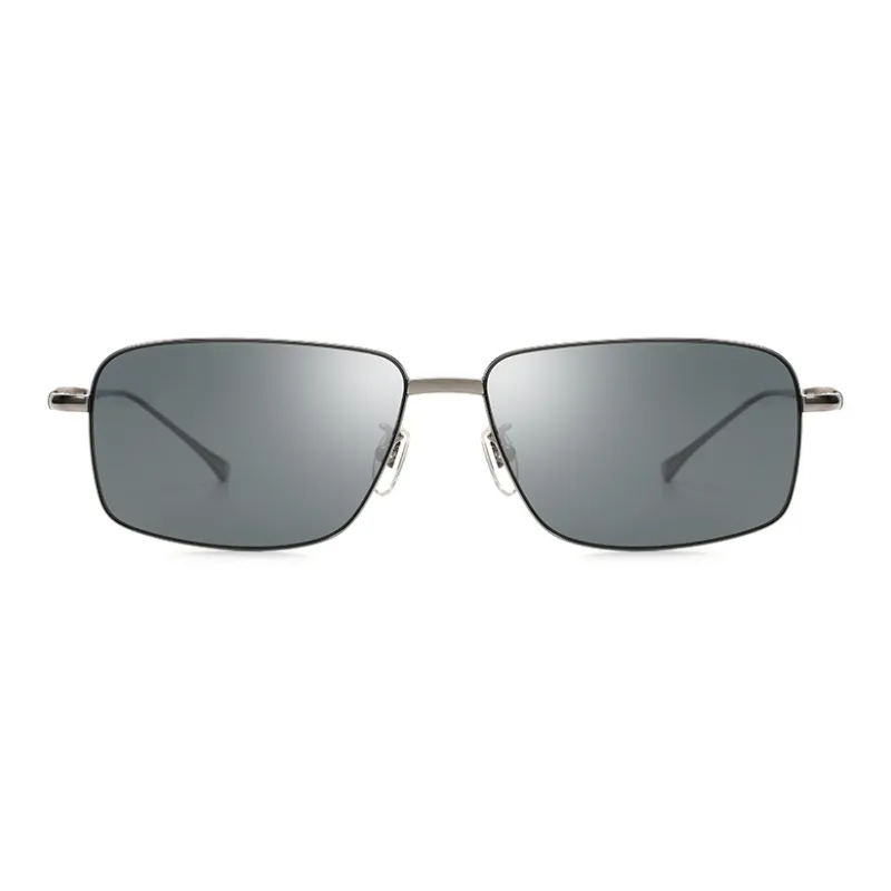 Jeep Alloy Β Titanium Square Sunglasses Men's Bright Light Gunmetal-4