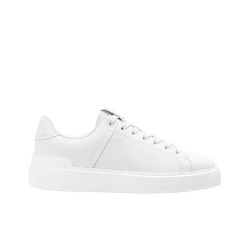 BALMAIN Low Top Skateboard Shoes Women's White-1