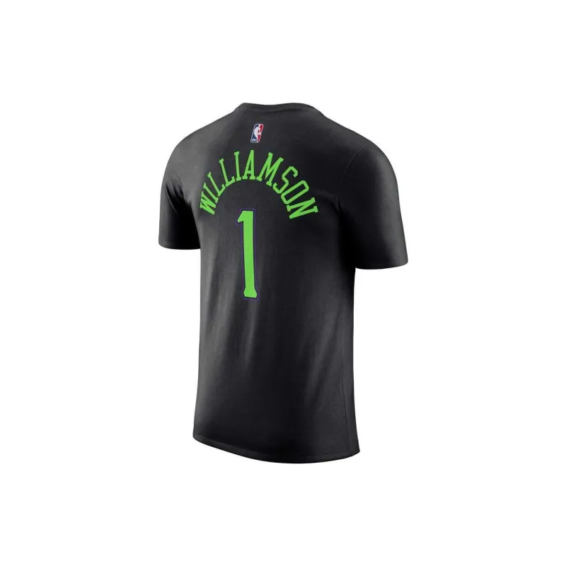 NBA New Orleans Pelicans Nike City Edition Name & Number Zion Williamson T-Shirt Men's Black-1