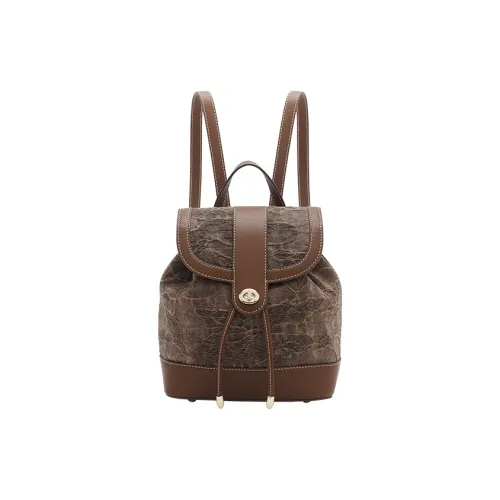Pivsnu Fragrant Cloud Yarn Backpack Women's Brown