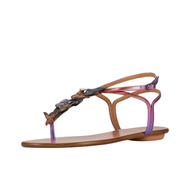 AQUAZZURA Papillon Strap Sandals Women's Purple-3