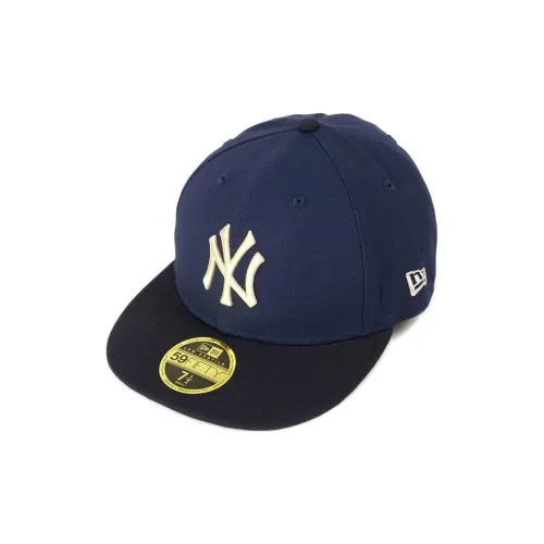 New Era Cotton Fabric Baseball Caps Unisex Black/logo-plaque Blue