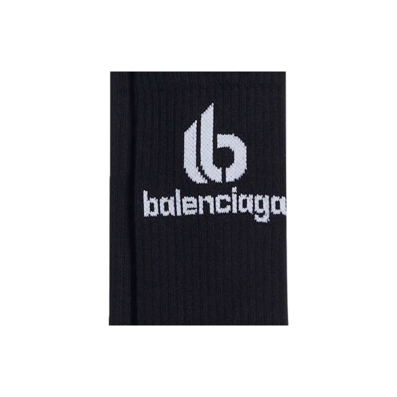 Balenciaga FW22 Mid-Calf Socks Men's 1 Pack Black-2