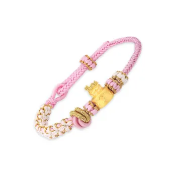 TICOJEWELLERY Happy Birthday Cake Woven Hand Rope Memorial Gift Solid Gold Fixed Price Gold Bracelet Women's