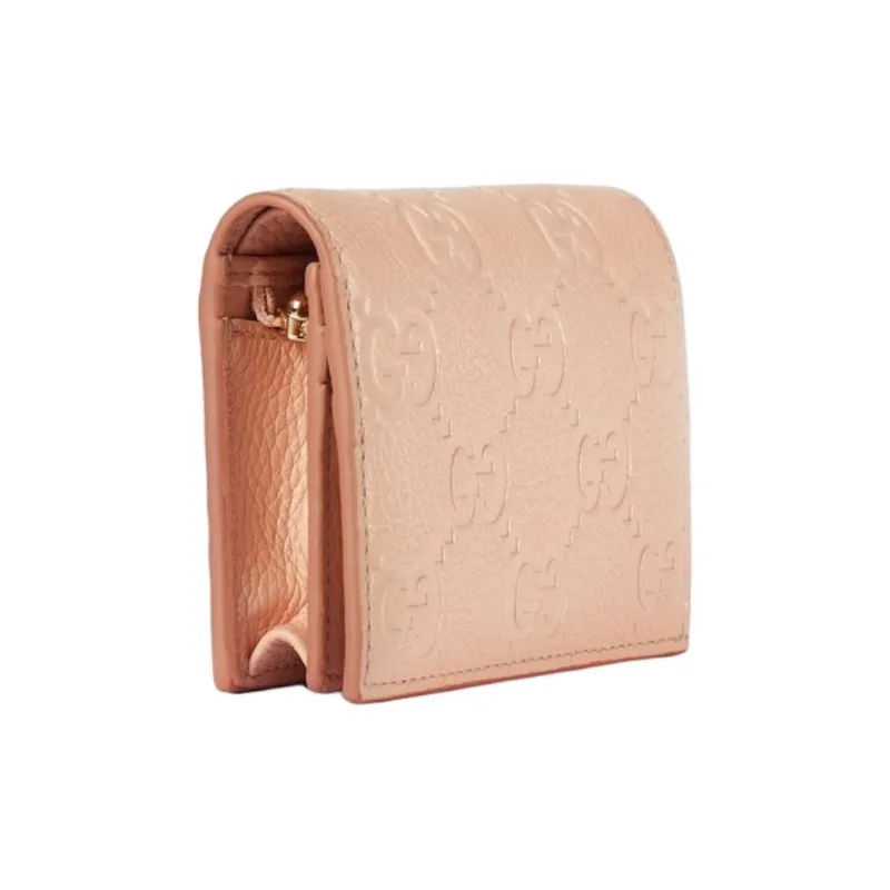 GUCCI Leather Wallet Mini Women's Light Pink-1