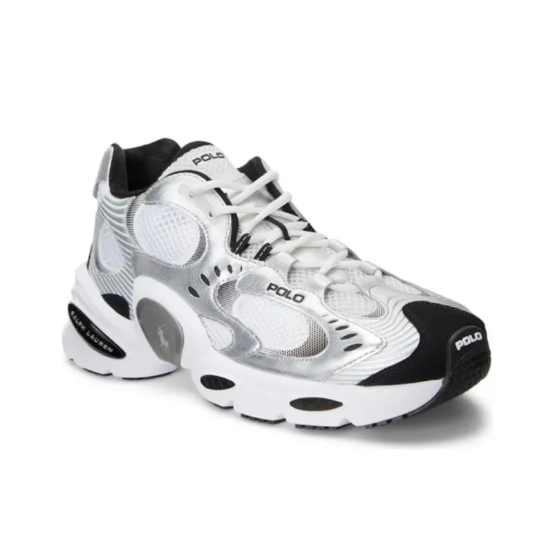 Polo Ralph Lauren Low Top Casual Shoes Men's Silver White-2