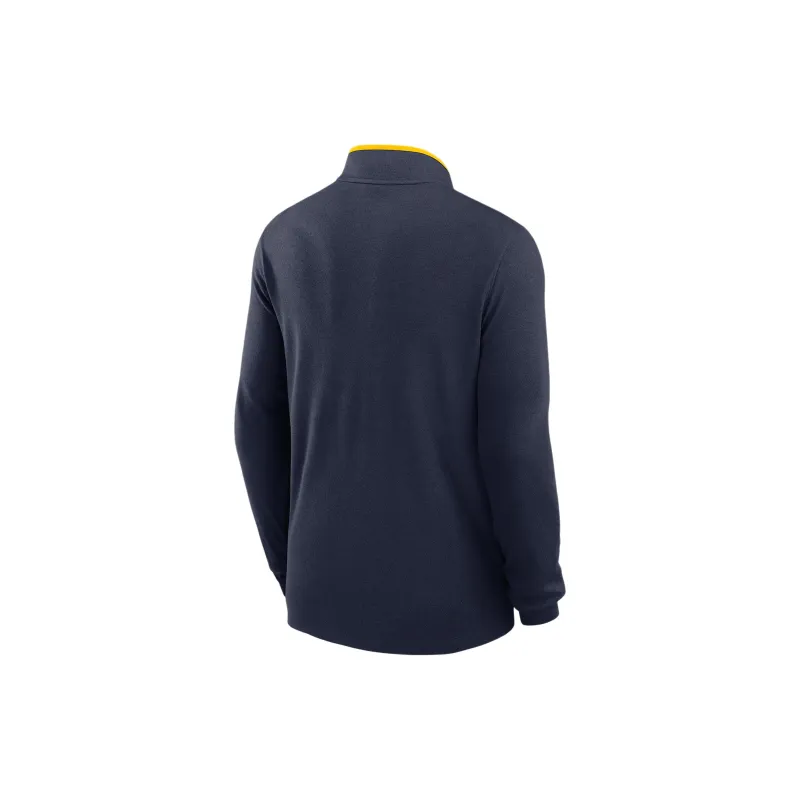 JORDAN Michigan Wolverines Victory Men's JORDAN Brand Dri FIT College 1/2 Zip Long Sleeve Top-1