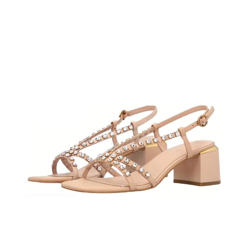 PINKO Strap Sandals 6cm Women's Beige Brown-2