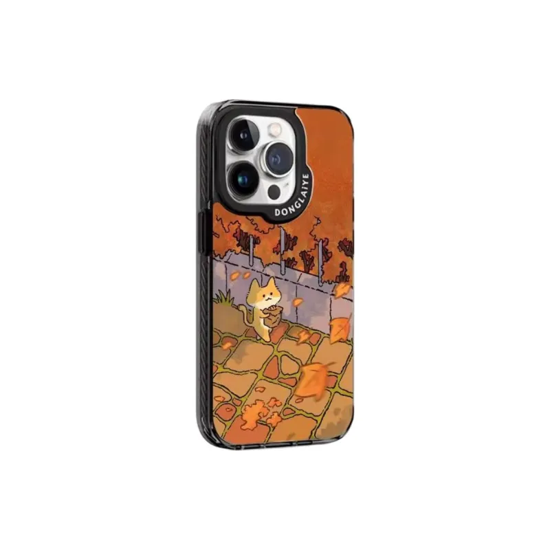 LANWK Glass Material Autumn Is Here Phone Case Compatible With Apple IPhone 13/14/15/16/Pro/Pro Max Anti Drop Magnetic-8