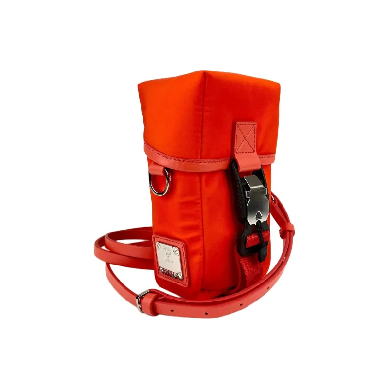 MCM Nylon Crossbody Bag, Shoulder Bag Mini Women's Orange Red-2