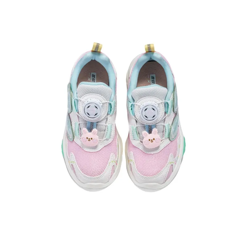 XTEP Anti Kick And Abrasion Resistant Low Top Kids Lifestyle Shoes Pink White Children Aged 3 7 Years Old-2