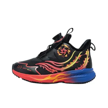 XTEP Anti-Slip Wear-Resistant Mid-Top Kids' Running Shoes Black Children Aged 3-7 Years Old