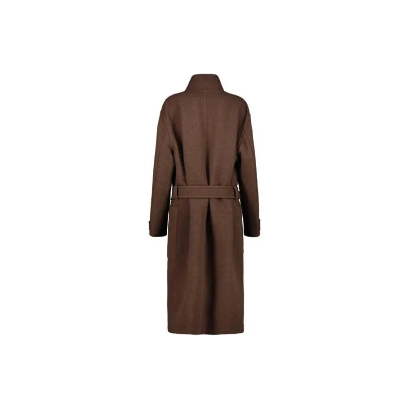Lemaire Wrap Coat 'Brown Chine'-1