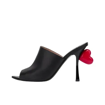 MOSCHINO Heart Detail Open Pointed Toe Mules Women's