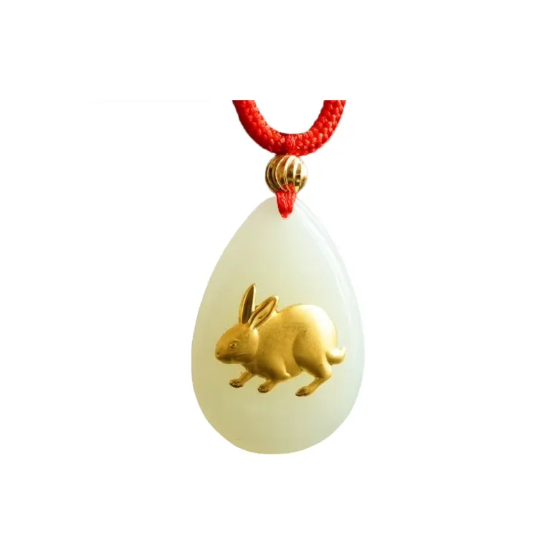 Harf Hetian Jade Necklaces White Jade/Pale Greenish White Jade Unisex-27