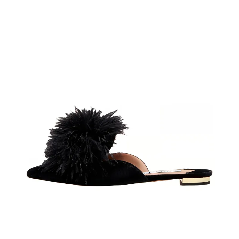 AQUAZZURA Flat Shoes Women's Black-0