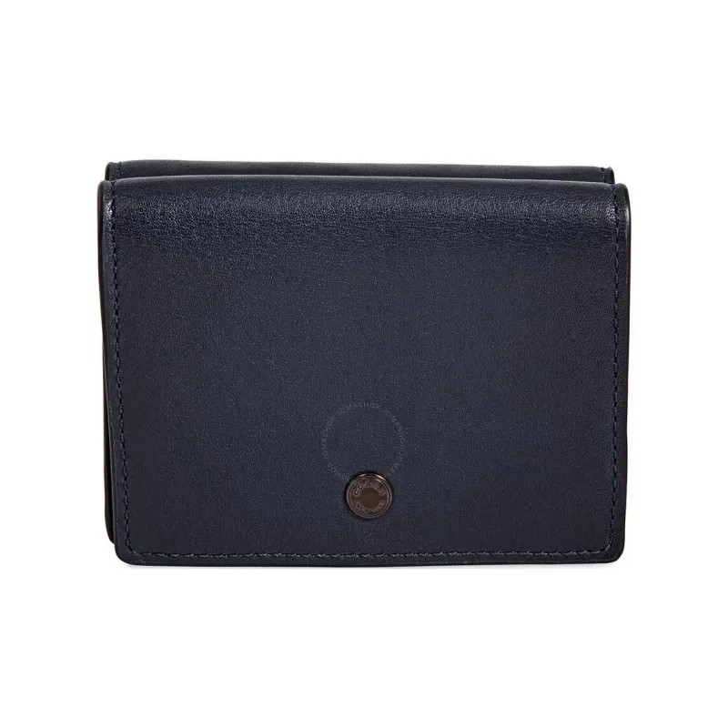 COACH Saddle Calfskin Wallet Mini Unisex Midnight-0
