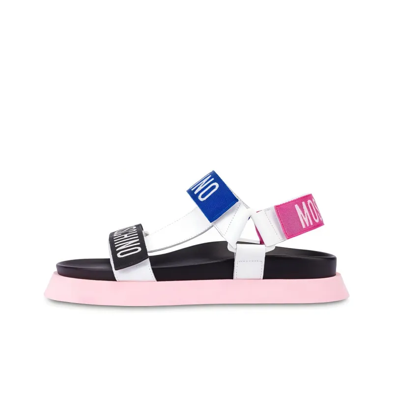 MOSCHINO Strap Sandals Women's White Blue Black-0