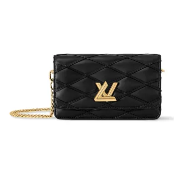 LOUIS VUITTON Sheepskin Shoulder Bag Crossbody Bag Handbag Women's Black