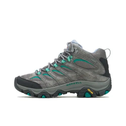 MERRELL MOAB 3 Anti Slip Wear Resistant Mid Top Hiking Shoes Women's Gray