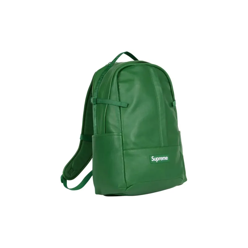 Supreme Leather Backpack Regular Unisex Green-1