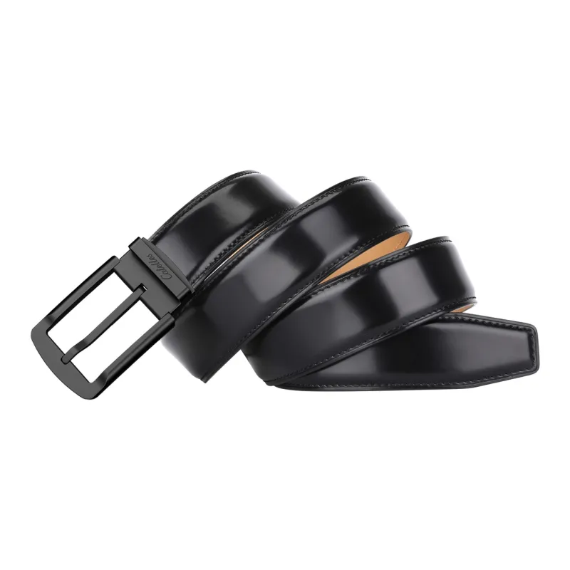 CATELLES Shiny Top Grain Cow Leather Leather Belts Men's 3.5cm-2