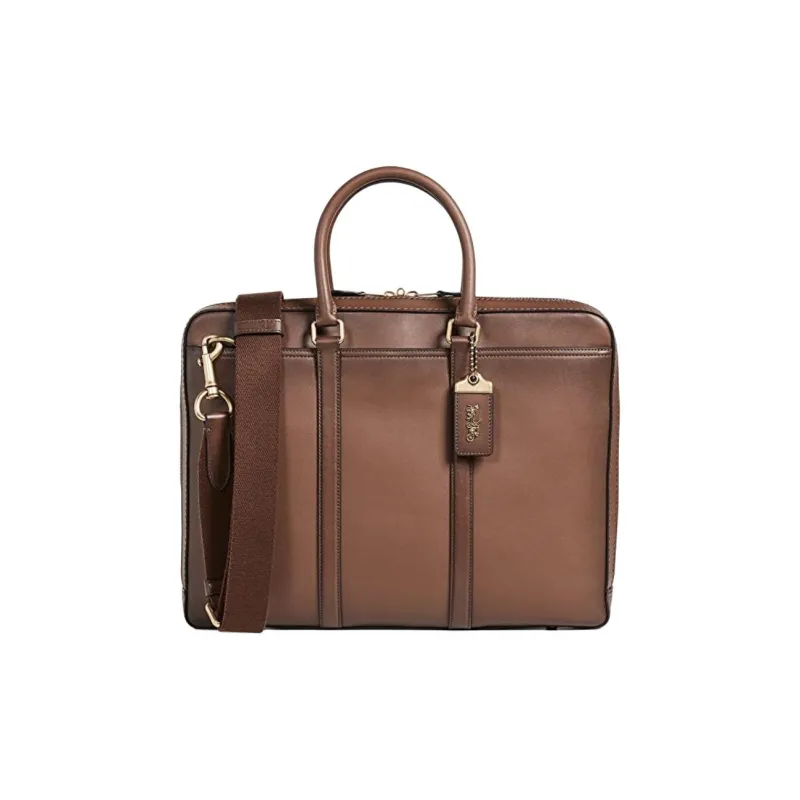 COACH Metropolitan Leather Handbag, Shoulder Bag, Crossbody Bag, Briefcase Tubas Men's Brown-1
