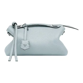 FENDI By The Way Series Calfskin One Shoulder Handbags Medium Size Women's Light Blue