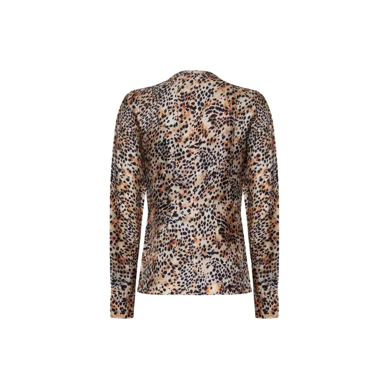 ISABEL MARANT Leopard Printed V Neck Top-1