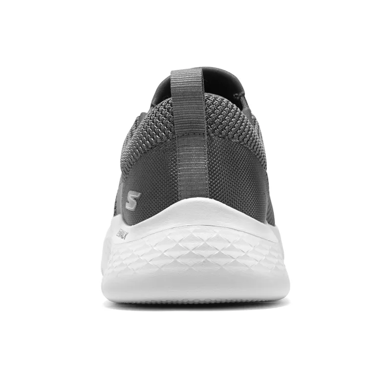Skechers Go Walk Fle Anti-Slip Wear-Resistant Breathable Coverage Low-Top Casual Shoes Men's Gray White-10