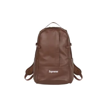 Supreme Leather Backpack Regular Unisex Brown
