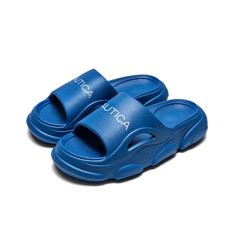 NAUTICA Slip Resistant Odor Resistant Abrasion Resistant Slide Slippers Unisex Royal Blue-1